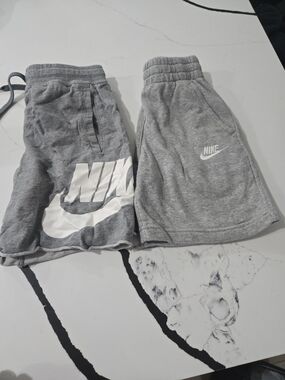 Nike Kids' Grey Logo Athletic Shorts - Bundle Of 2 Size S